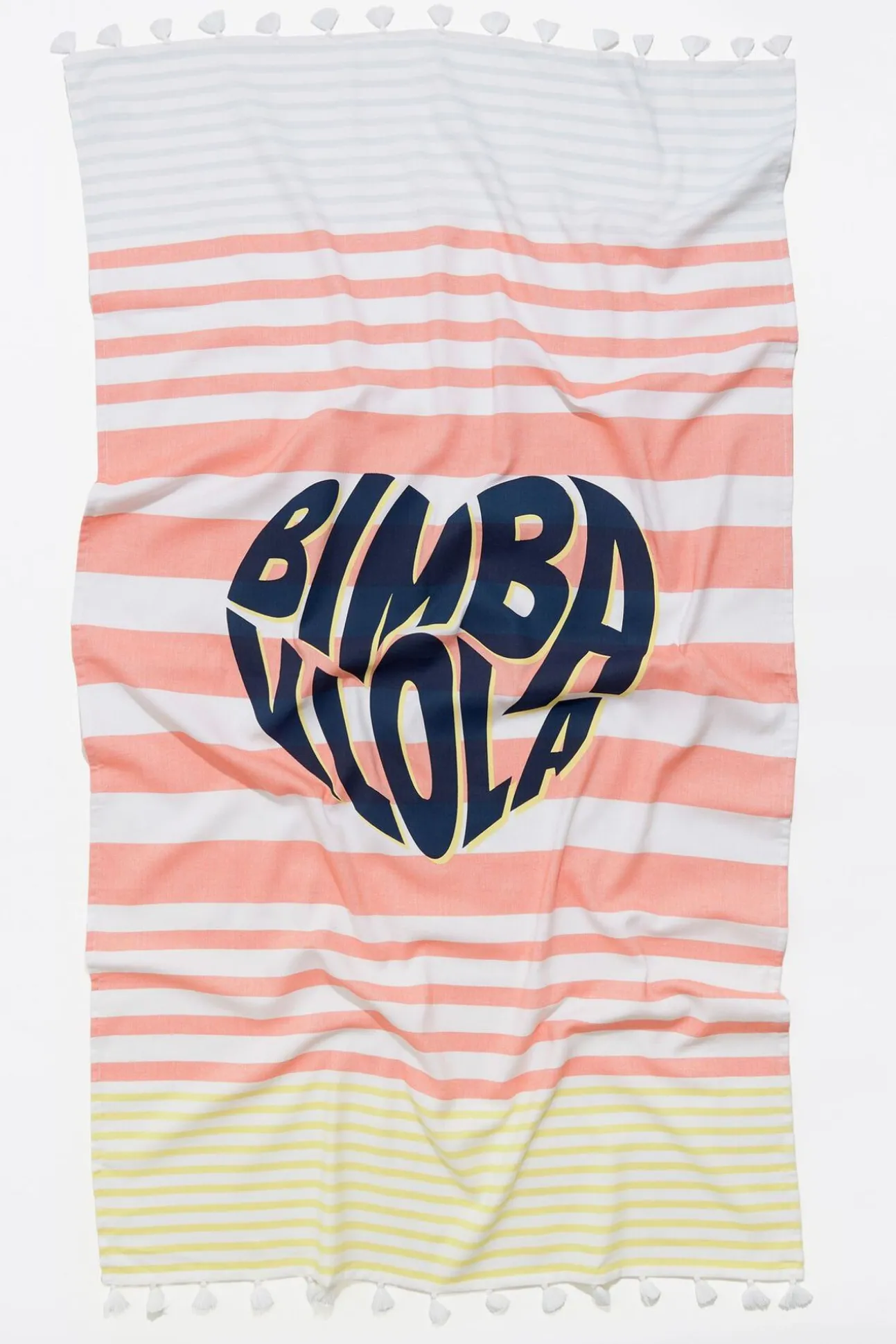 BIMBA Y LOLA Toalla Algodon Rayas Coral<Mujer Toallas De Playa