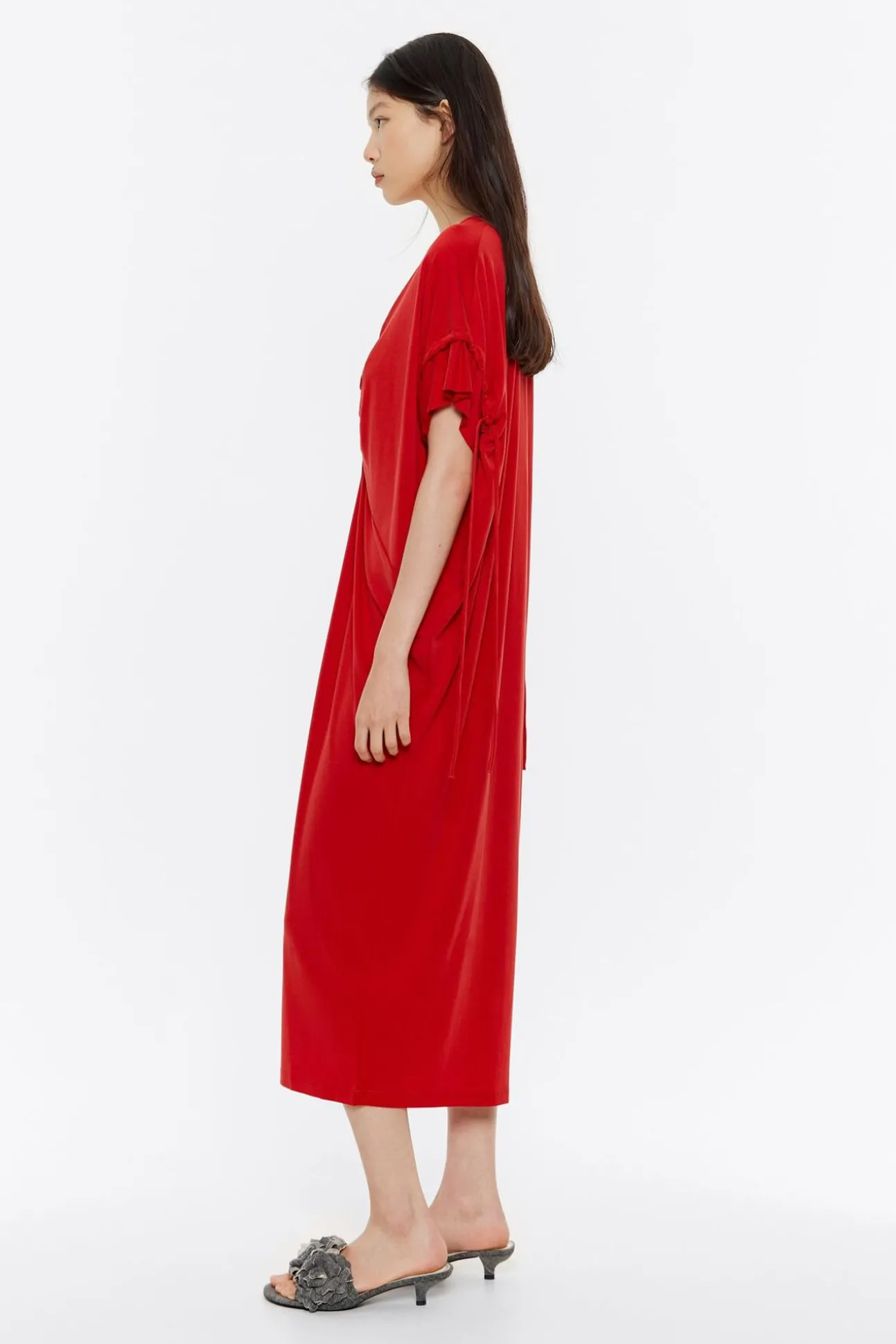 BIMBA Y LOLA Vestido Fluido Midi Rojo<Mujer Vestidos Y Monos