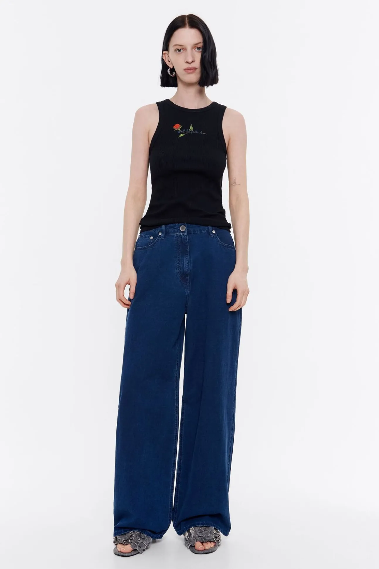 BIMBA Y LOLA Wide Leg - Vaquero Indigo Oscuro<Mujer Total Look