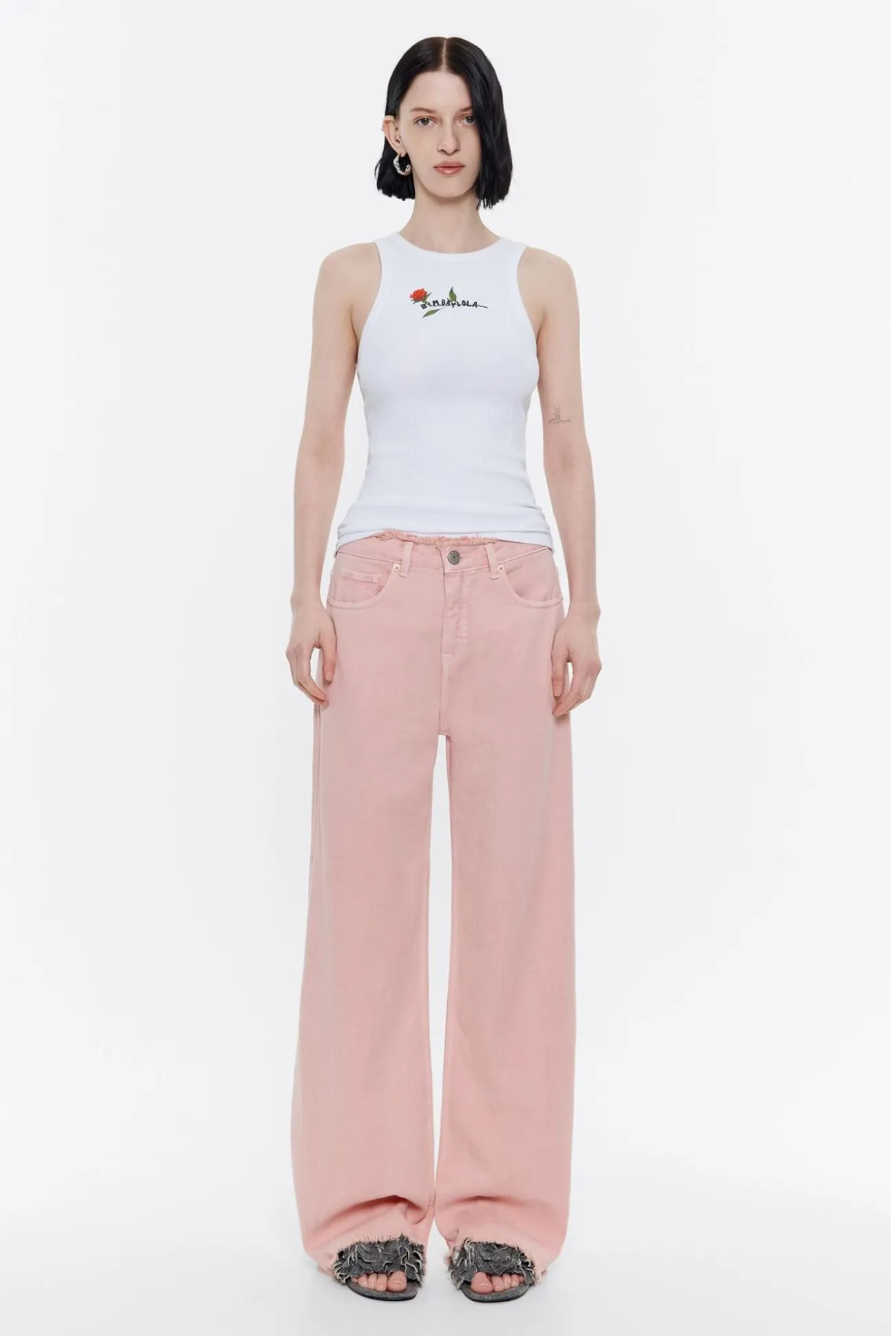 BIMBA Y LOLA Wide Leg - Vaquero Rosa<Mujer Denim